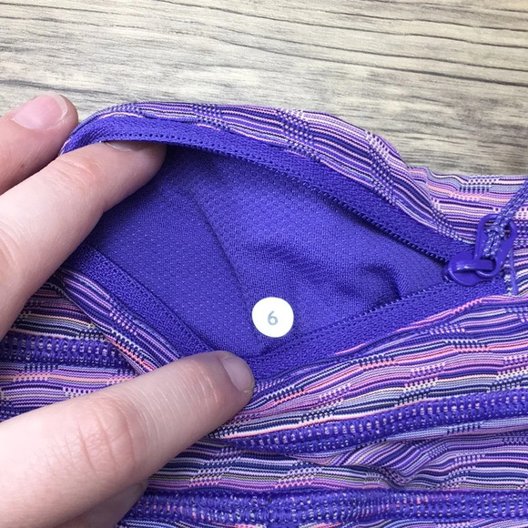 Lululemon Inspire Capri Crop II Space Dye Leggings Womens 6 Pink Purple - Picture 10 of 10